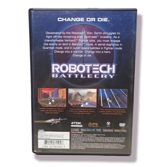 Robotech Battlecry PlayStation 2 PS2 2002 Black Label CIB Complete - EXCELLENT - Picture 2 of 3
